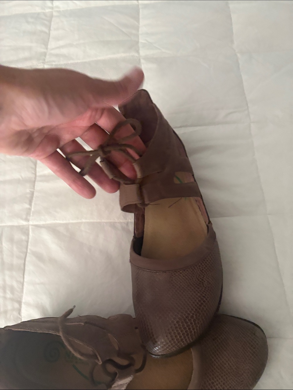 Naot Brown Lace-Up Cutout Women's Sandals - Picture 3 of 10